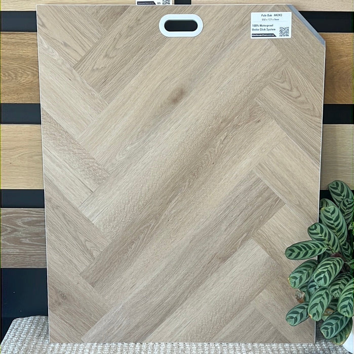 Herringbone Hybrid Flooring 9mm -  Pale Oak (H4243) | Elite Wooden Floors