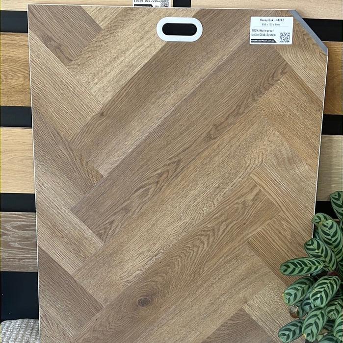 Herringbone Hybrid Flooring 9mm -  Honey Oak (H4242) | Elite Wooden Floors