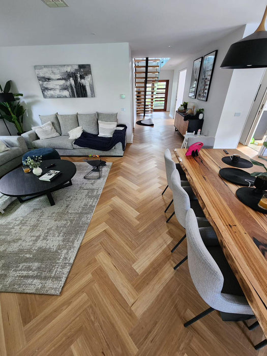 Herringbone Hybrid Flooring 9mm -  Blackbutt (H4241) | Elite Wooden Floors