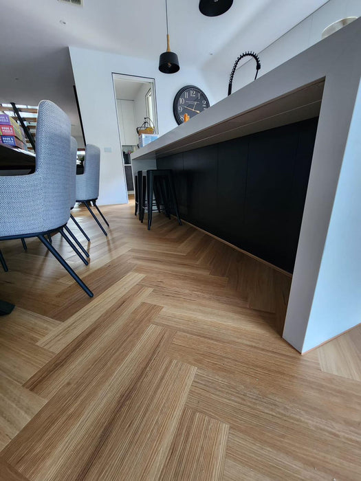 Herringbone Hybrid Flooring 9mm -  Blackbutt (H4241) | Elite Wooden Floors